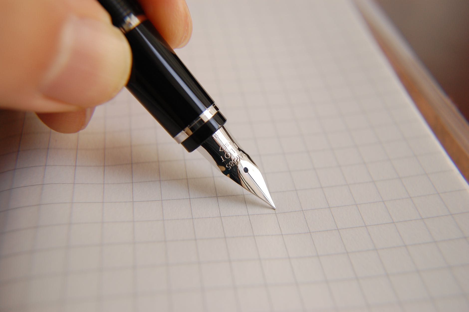 black fountain pen