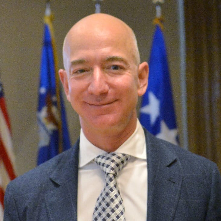 Jeff Bezos, founder of private space company Blue Origin and the Amazon.com, visited the Los Angeles Air Force base, Space and Missile Systems center and spoke to the Commanders and Leaderships of Air Force Space Command at Ft. MacArthur, San Pedro, Calif., Oct 25, 2017.